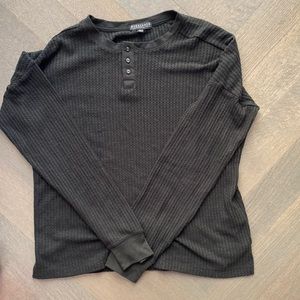 PJ salvage women’s black loungewear top.